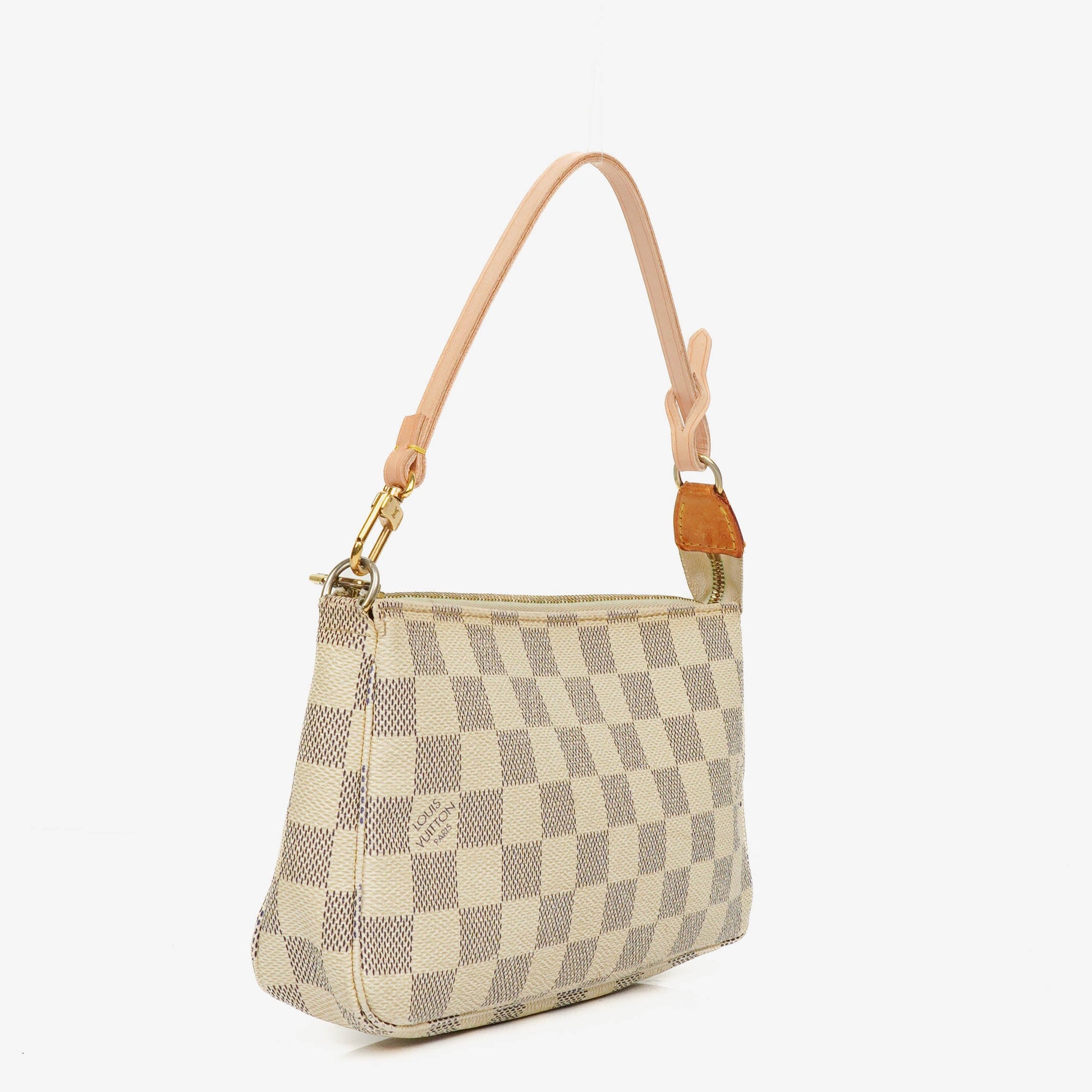 Louis Vuitton Pochette Accessoires Clutch aus Damier Azur Canvas