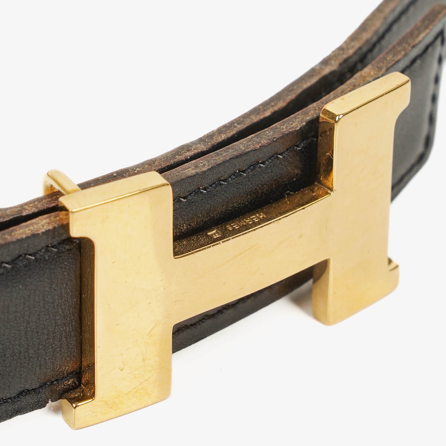 Hermès 24 mm H Gürtel aus Leder