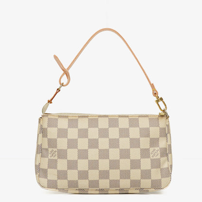 Louis Vuitton Pochette Accessoires Clutch aus Damier Azur Canvas