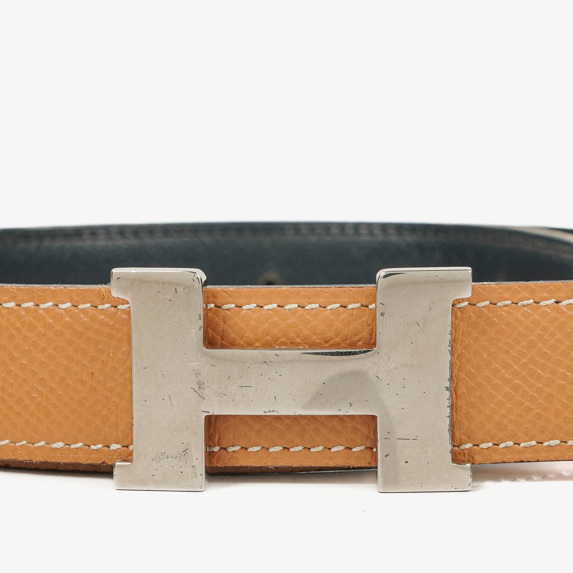 Hermès H-Gürtel 24 mm aus Epsom-Leder