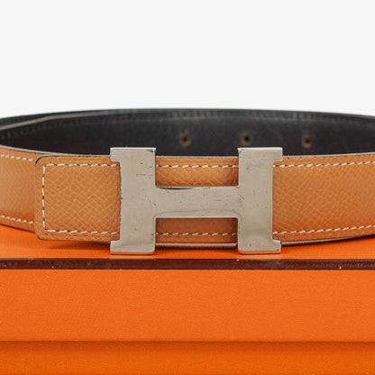 Hermès H-Gürtel 24 mm aus Epsom-Leder
