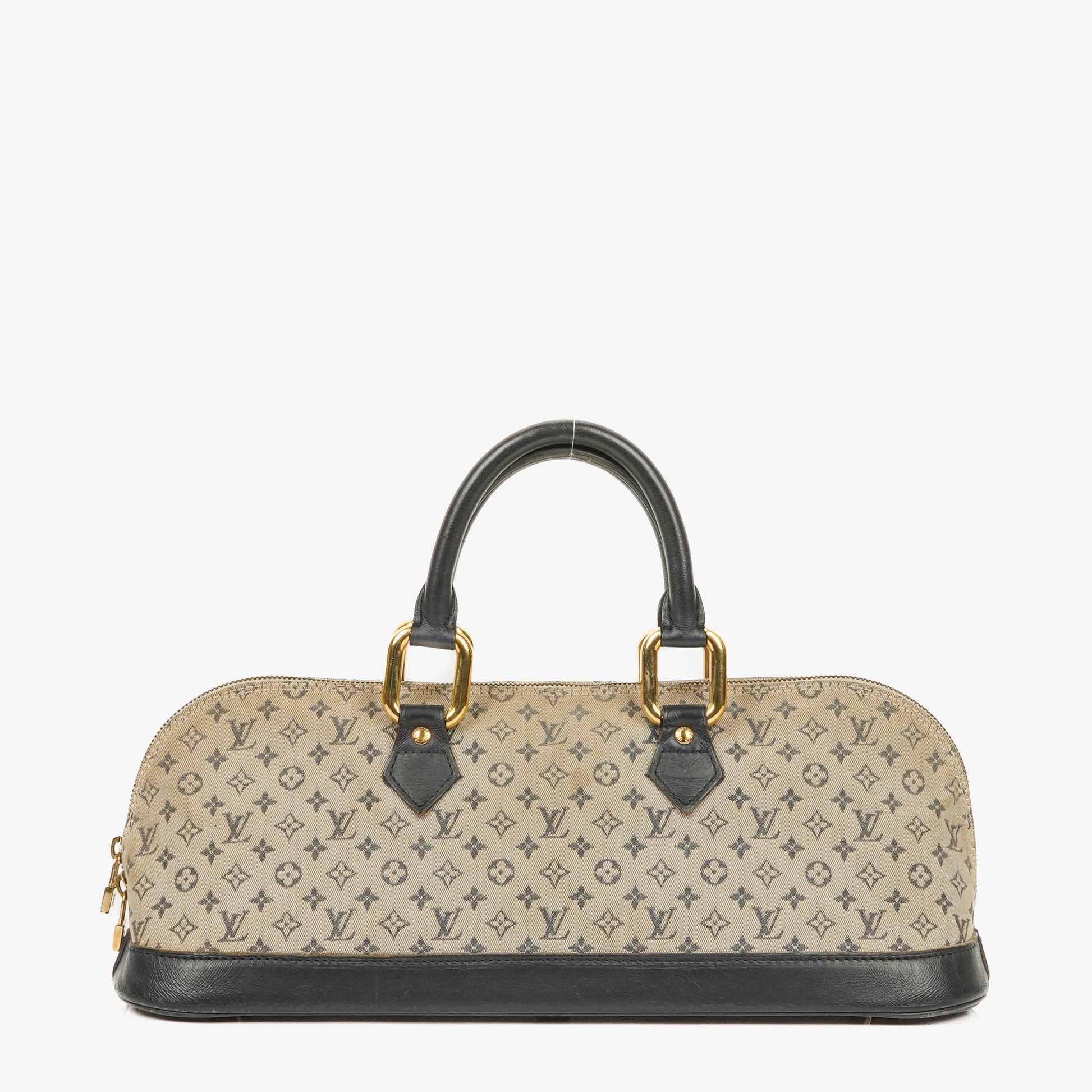 Louis Vuitton Mini Alma Long Handtasche mit blauem Monogramm