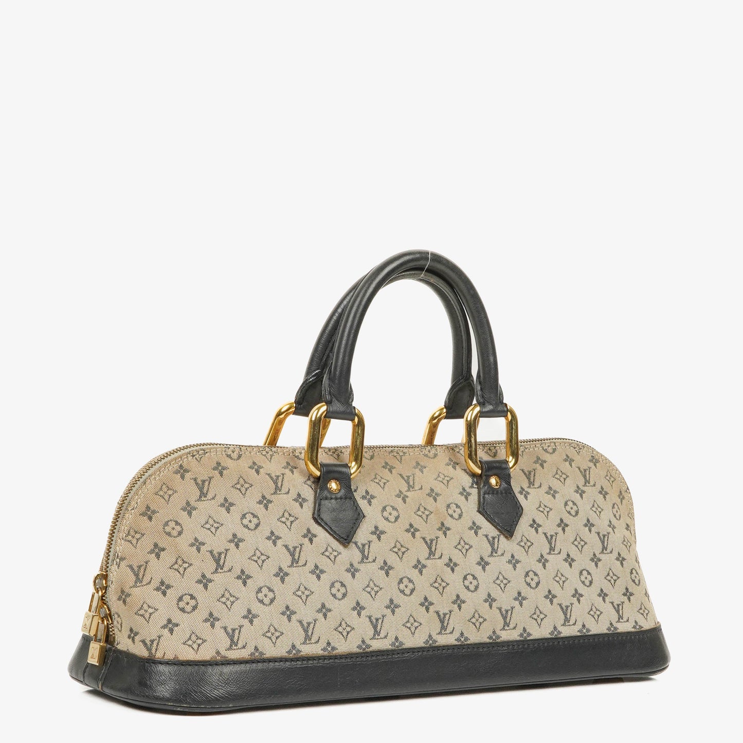 Louis Vuitton Mini Alma Long Handtasche mit blauem Monogramm
