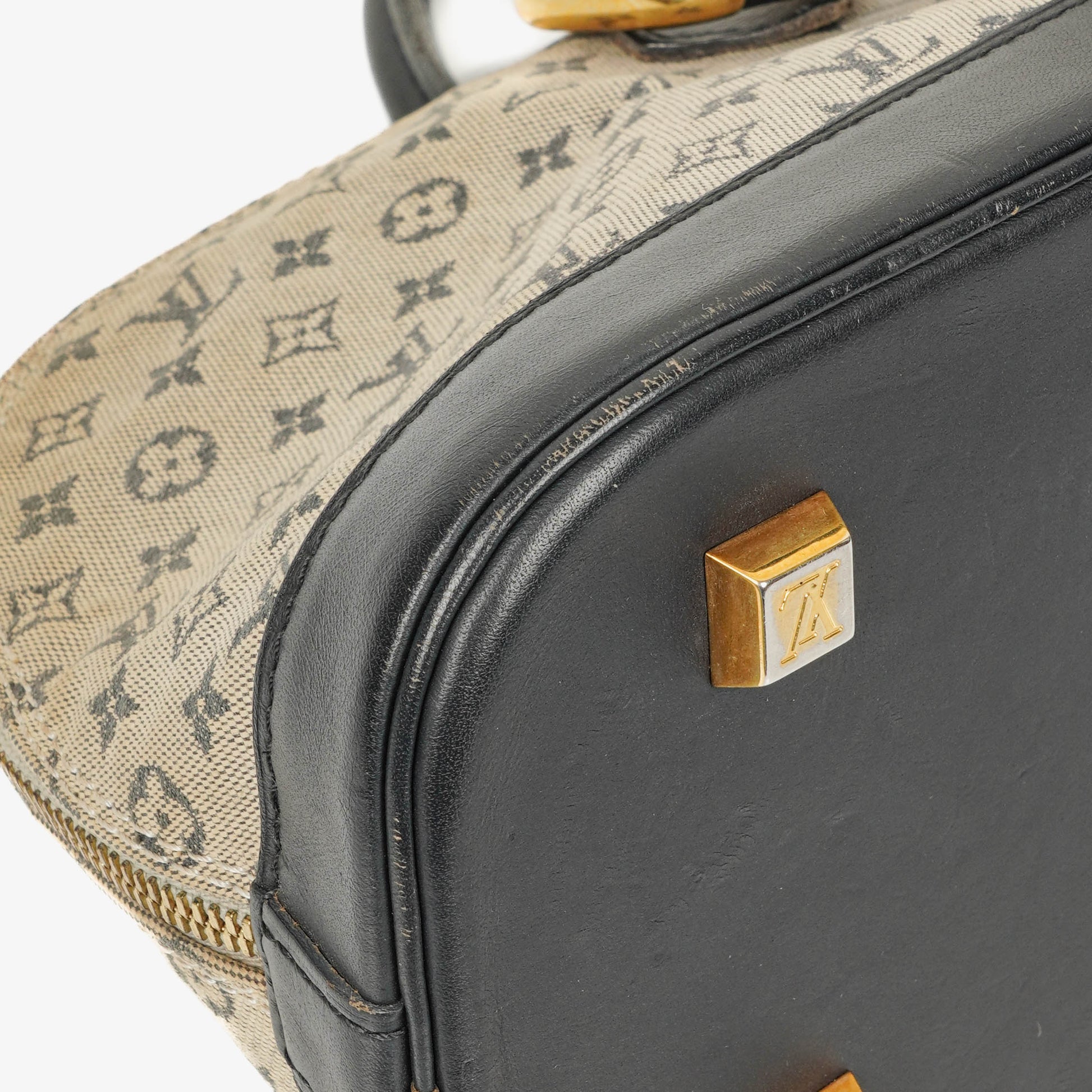 Louis Vuitton Mini Alma Long Handtasche mit blauem Monogramm