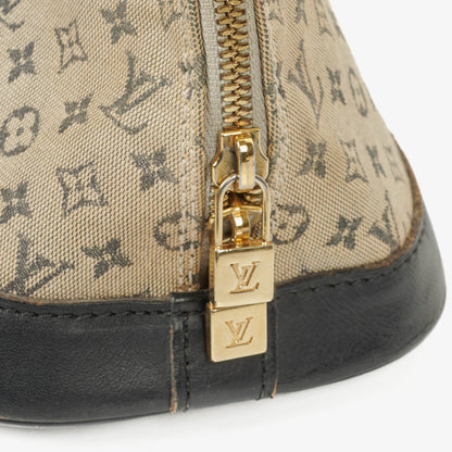 Louis Vuitton Mini Alma Long Handtasche mit blauem Monogramm