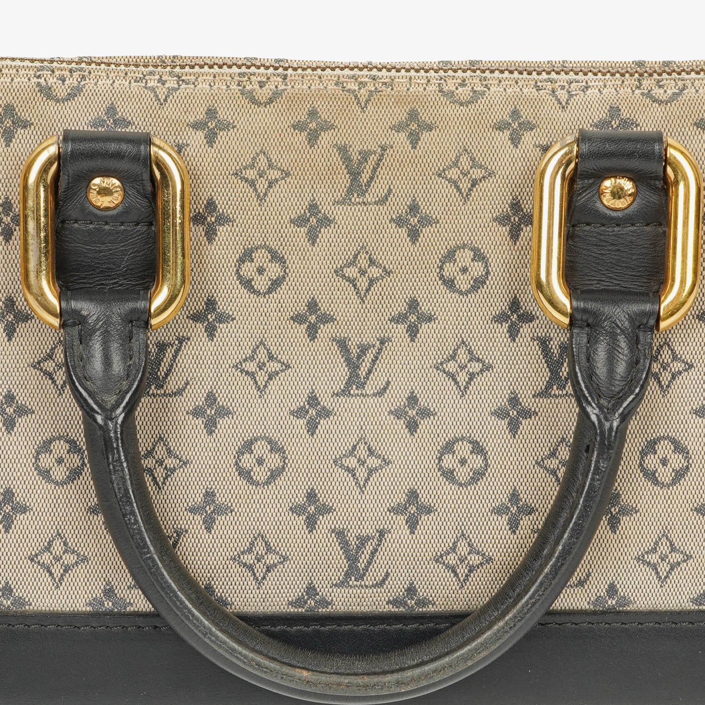Louis Vuitton Mini Alma Long Handtasche mit blauem Monogramm