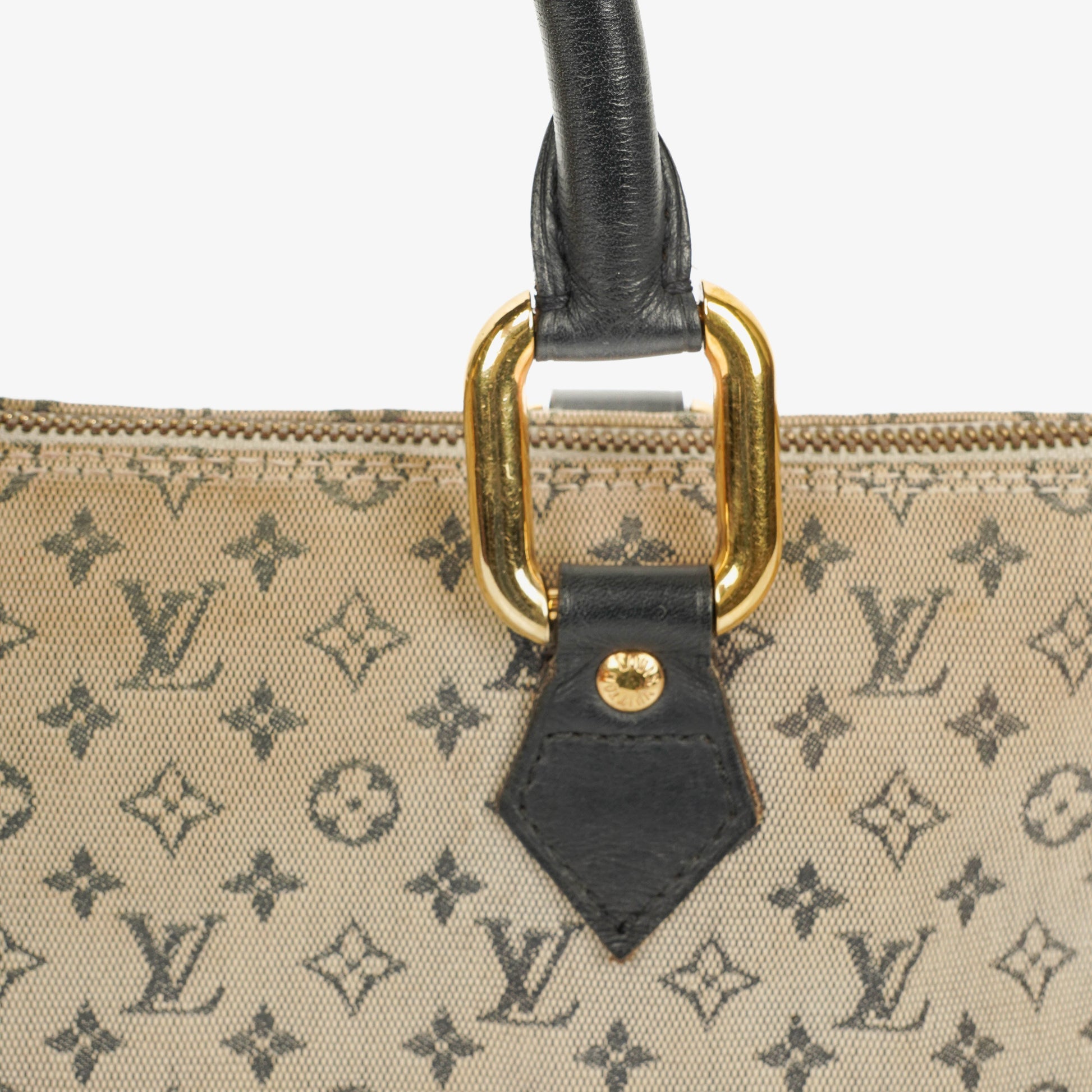 Louis Vuitton Mini Alma Long Handtasche mit blauem Monogramm