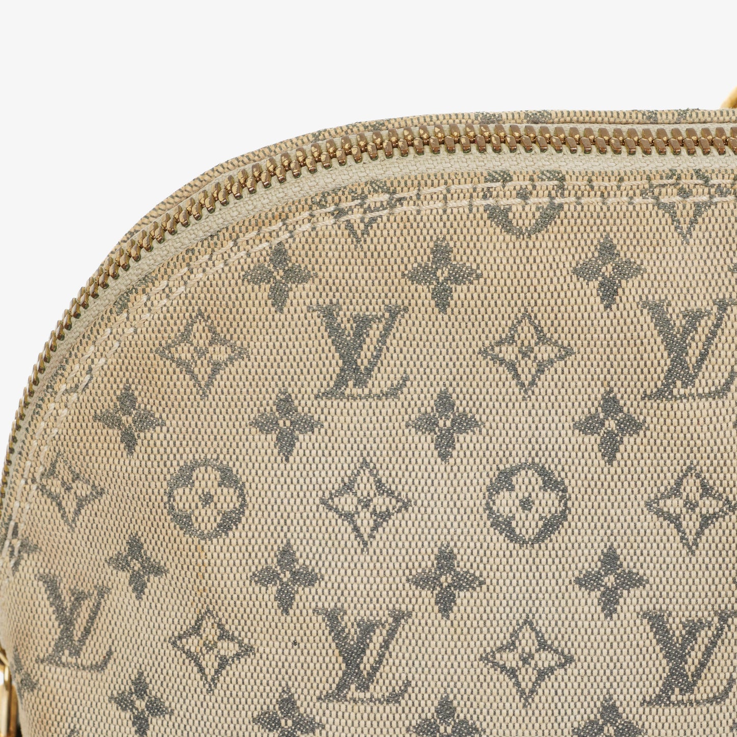 Louis Vuitton Mini Alma Long Handtasche mit blauem Monogramm