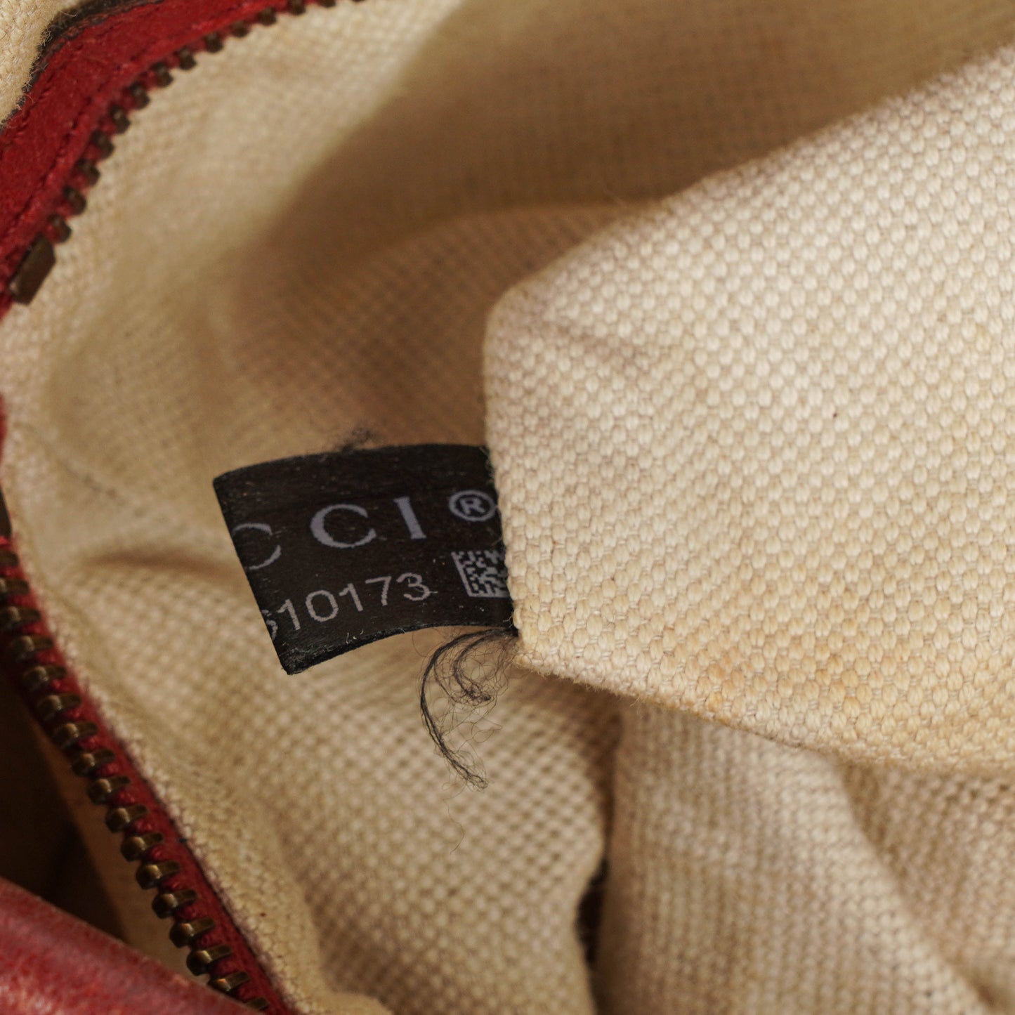Gucci Miss GG Original Beige/Himbeerrot GG Canvas Hobo-Tasche