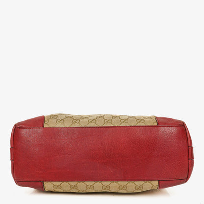 Gucci Miss GG Original Beige/Himbeerrot GG Canvas Hobo-Tasche