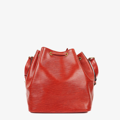 Louis Vuitton Petit Noe Schultertasche aus rotem Epi-Leder