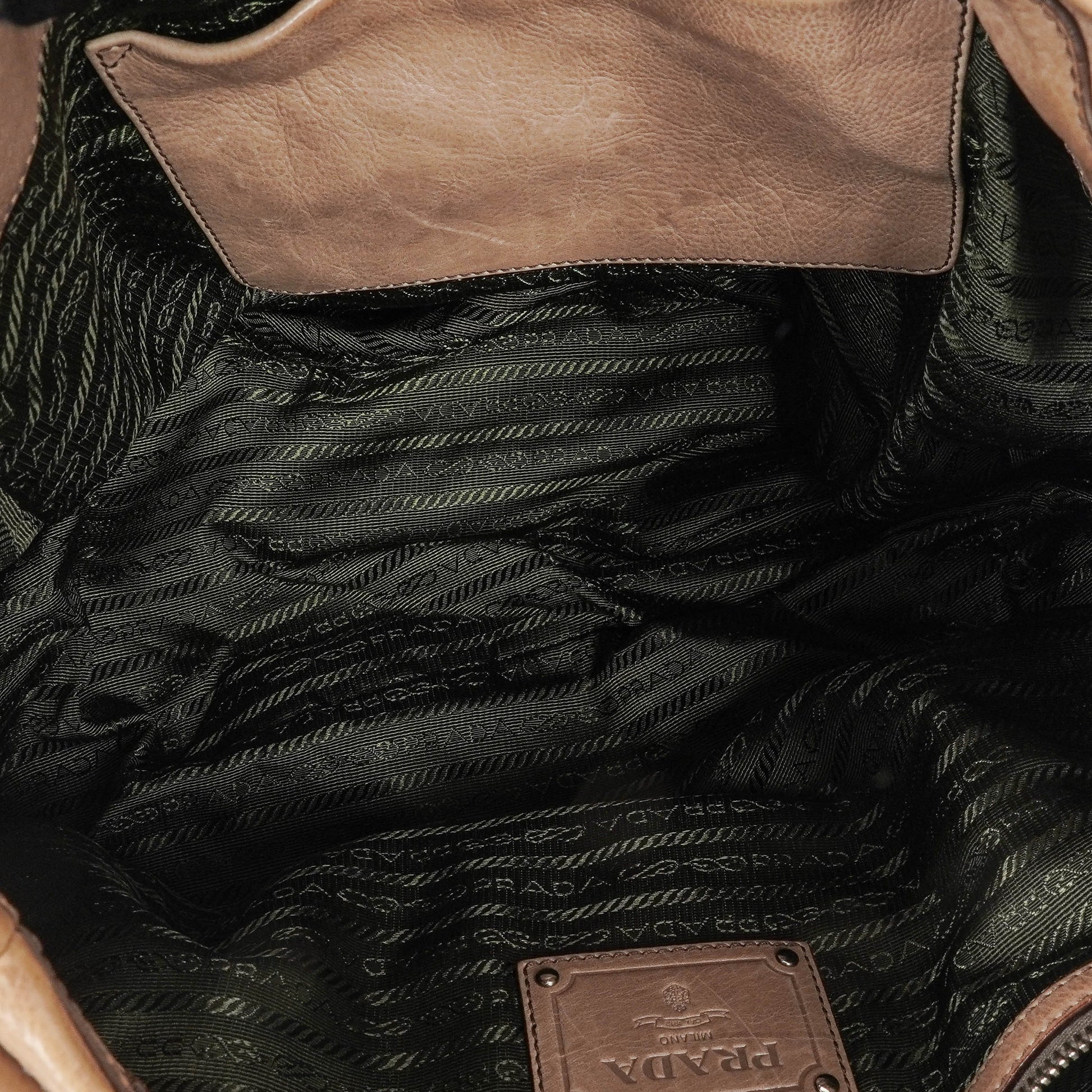 Prada Ombre Leder-Tote mit Reißverschlüssen