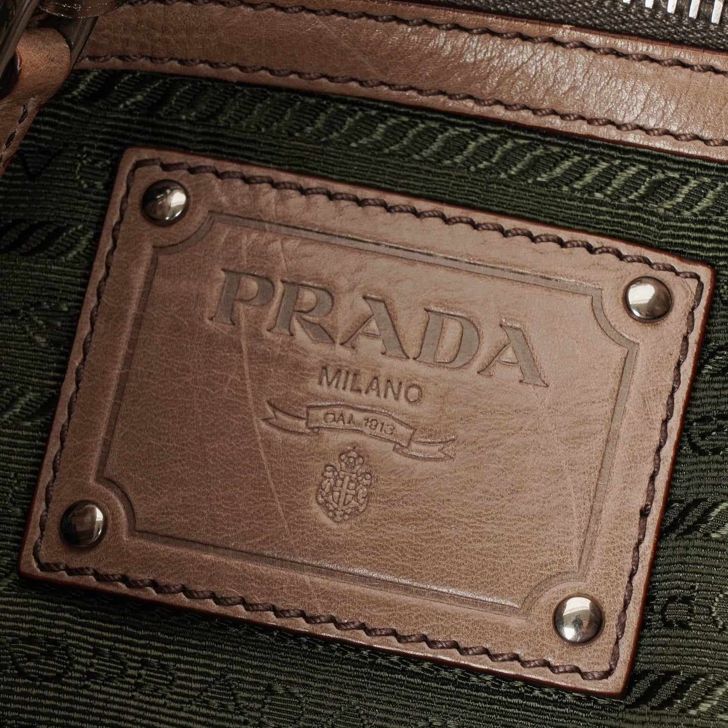 Prada Ombre Leder-Tote mit Reißverschlüssen