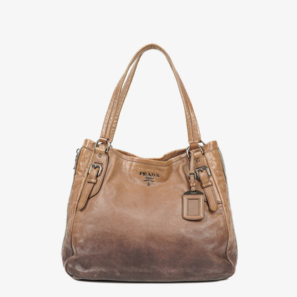 Prada Ombre Leder-Tote mit Reißverschlüssen