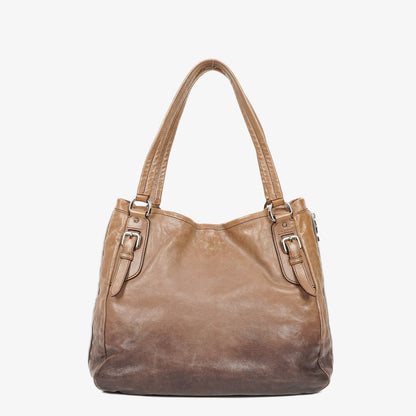 Prada Ombre Leder-Tote mit Reißverschlüssen