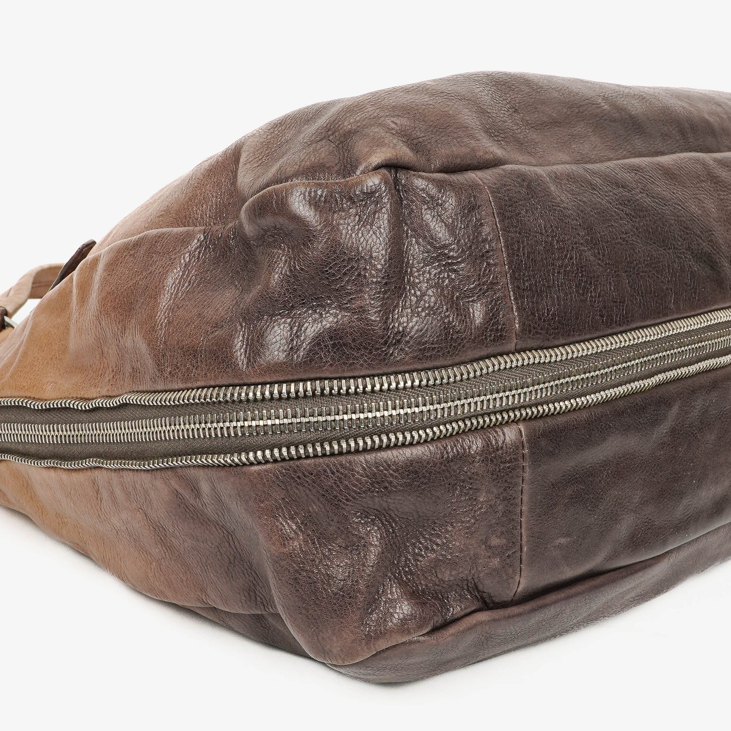 Prada Ombre Leder-Tote mit Reißverschlüssen