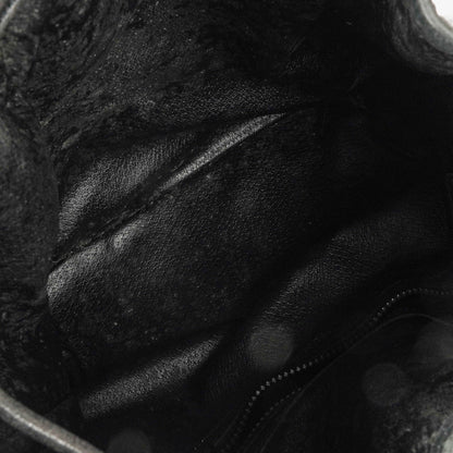 Céline Bucket Bag aus schwarzem Leder mit Kordelzug