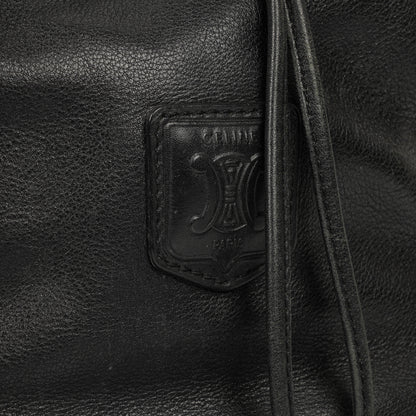 Céline Bucket Bag aus schwarzem Leder mit Kordelzug