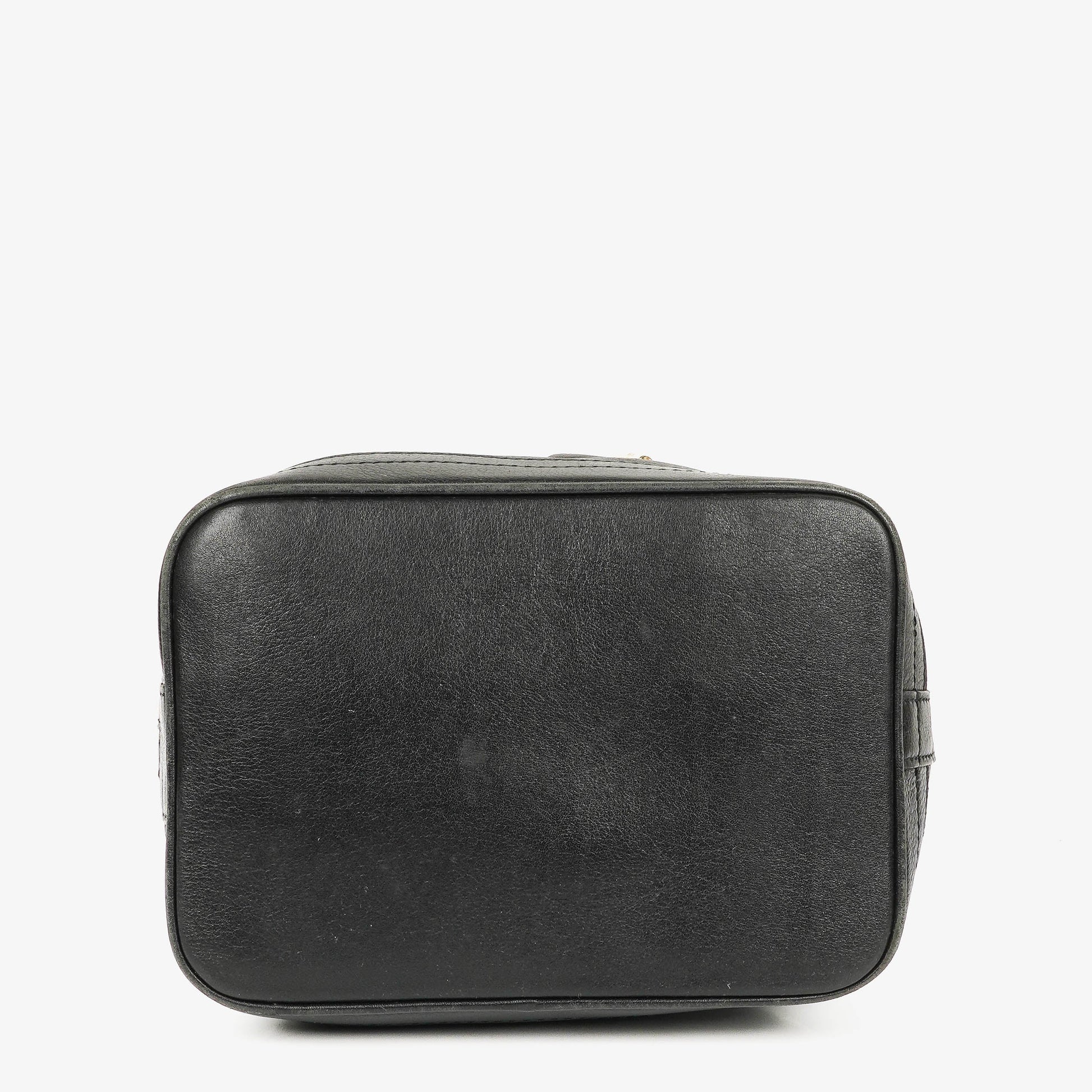 Céline Bucket Bag aus schwarzem Leder mit Kordelzug