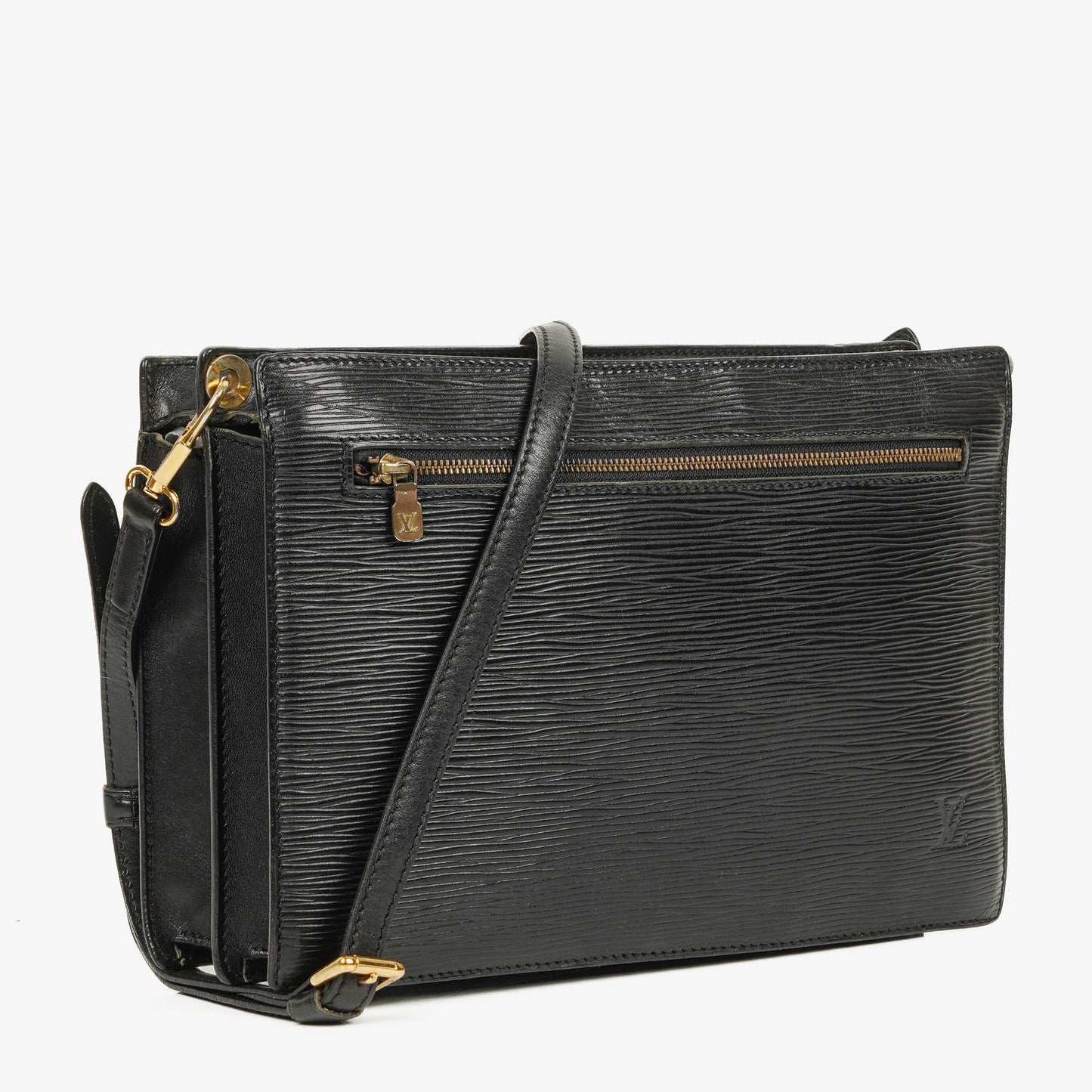 Louis Vuitton Monogram Enghien Schultertasche aus schwarzem Epi-Leder