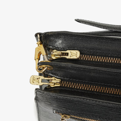 Louis Vuitton Monogram Enghien Schultertasche aus schwarzem Epi-Leder