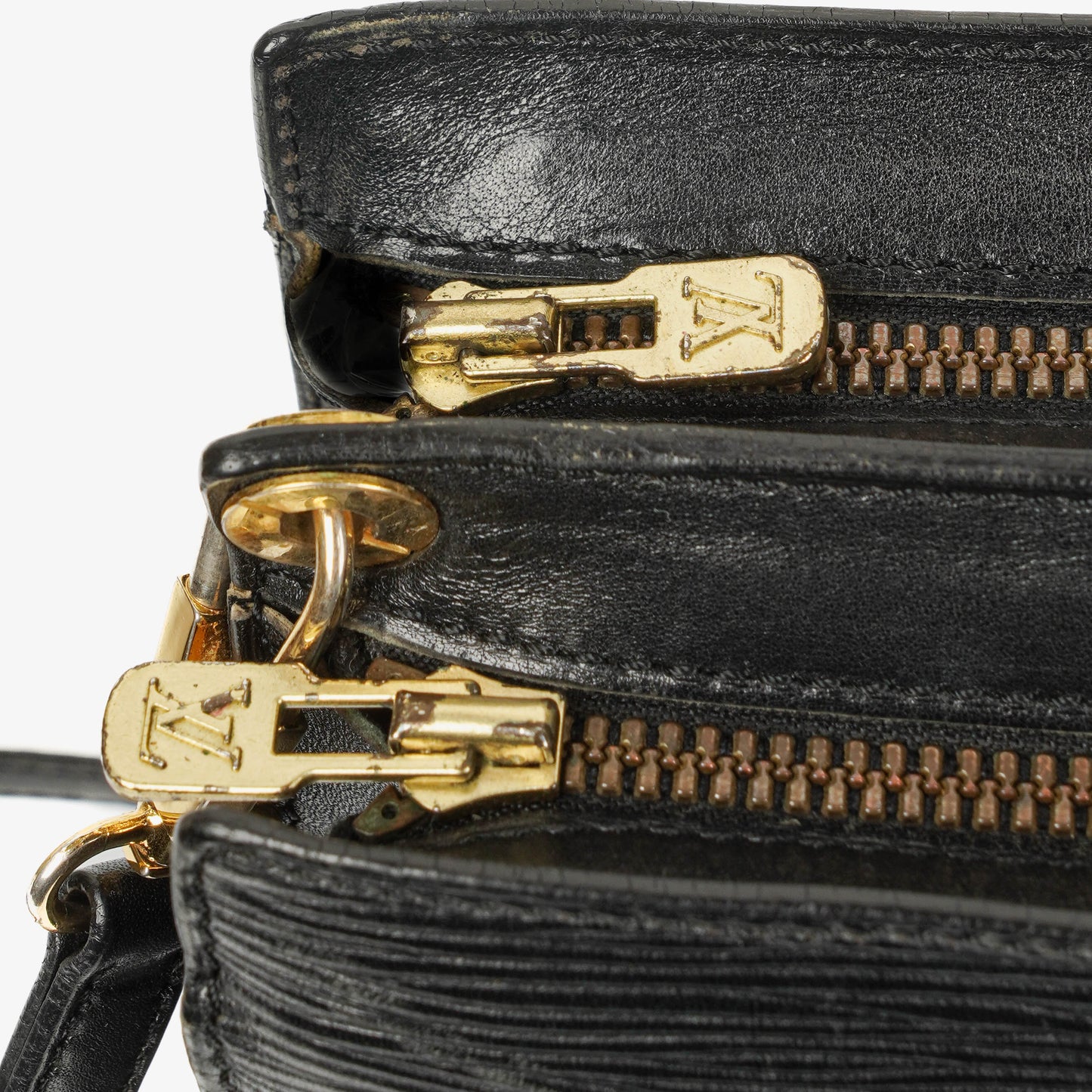 Louis Vuitton Monogram Enghien Schultertasche aus schwarzem Epi-Leder