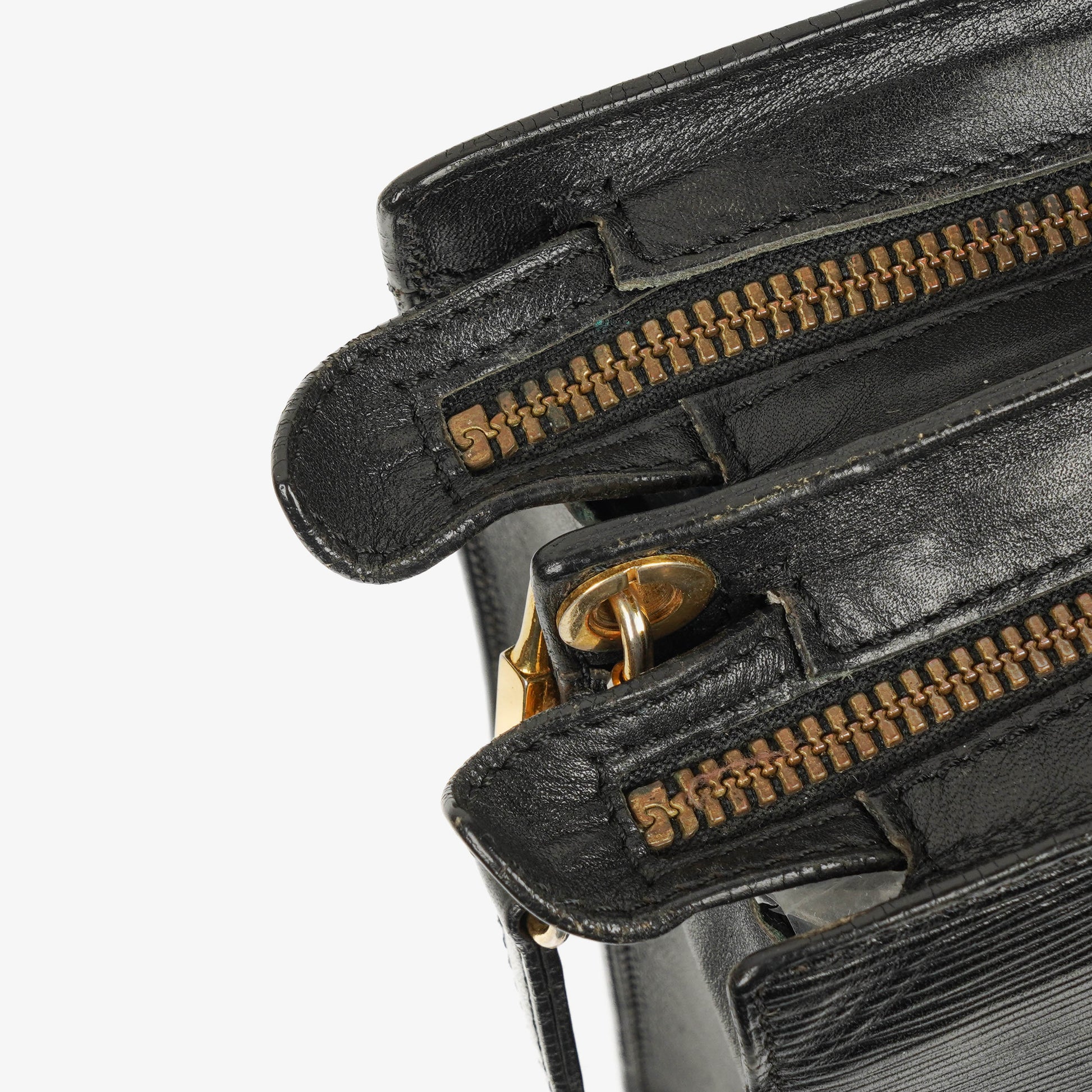Louis Vuitton Monogram Enghien Schultertasche aus schwarzem Epi-Leder