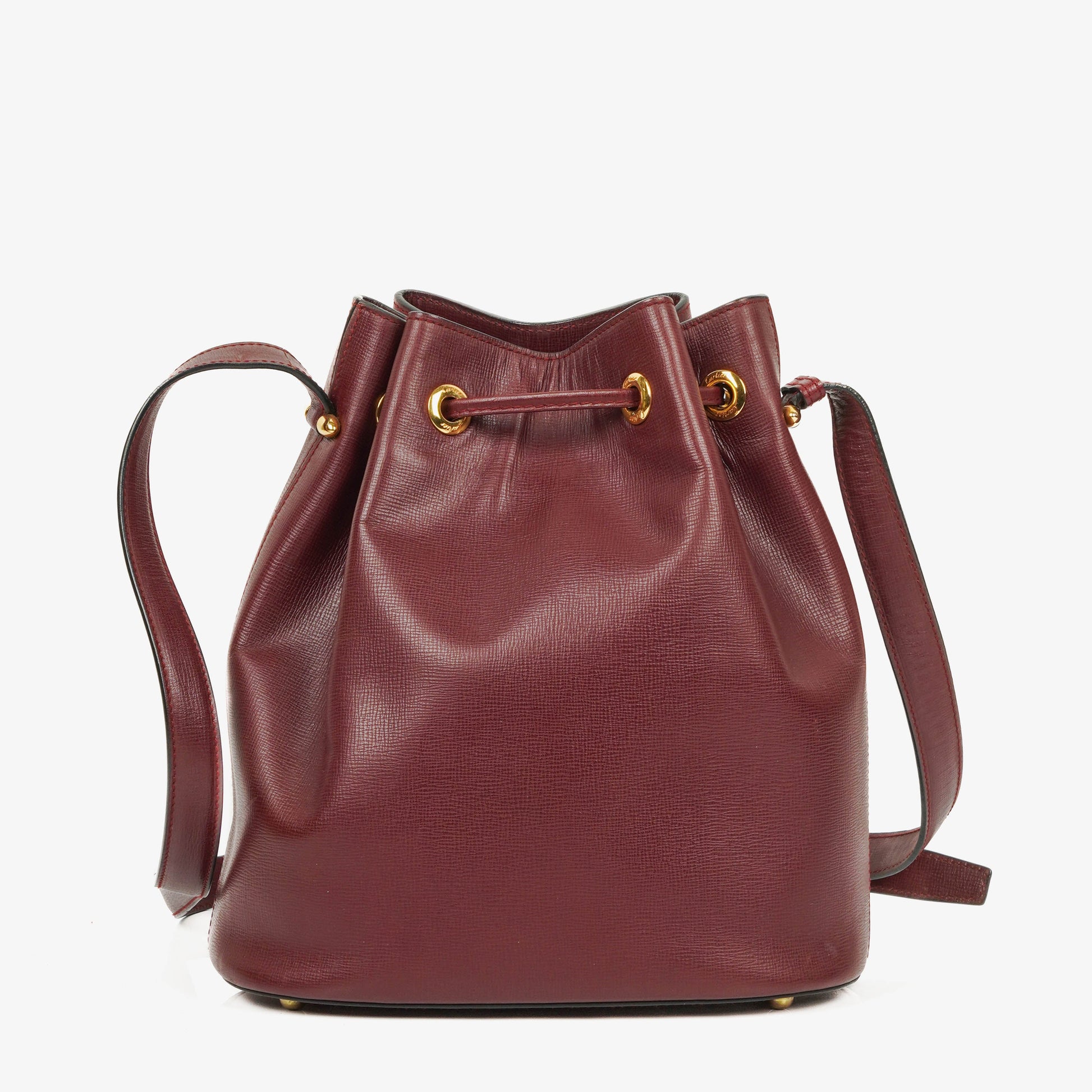 Cartier Must de Cartier Escarcelle Tasche aus burgunderrotem Leder