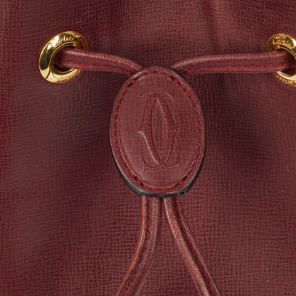 Cartier Must de Cartier Escarcelle Tasche aus burgunderrotem Leder