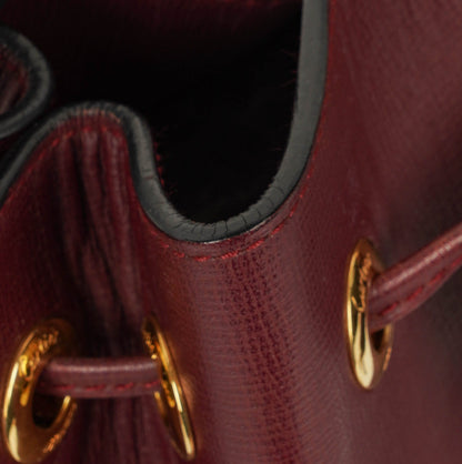 Cartier Must de Cartier Escarcelle Tasche aus burgunderrotem Leder