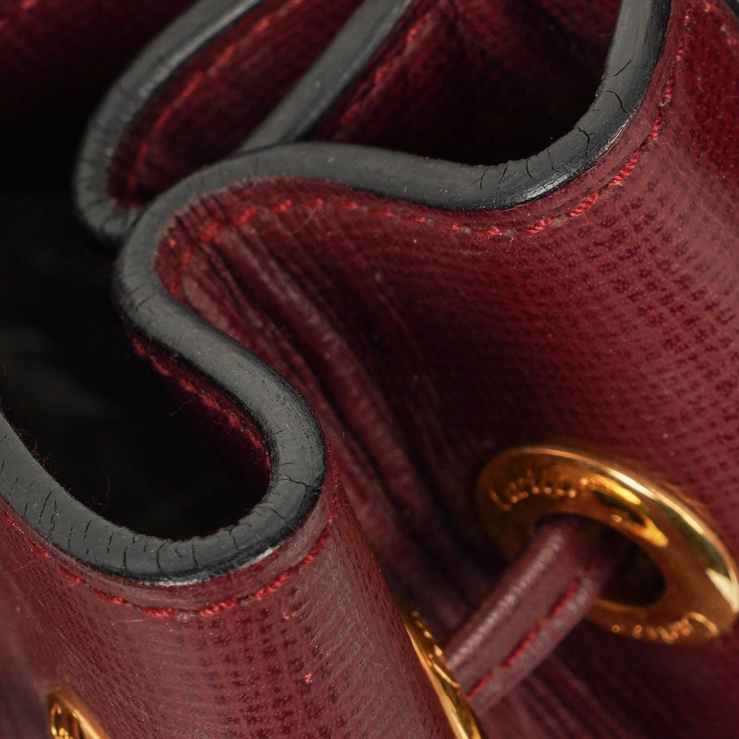 Cartier Must de Cartier Escarcelle Tasche aus burgunderrotem Leder