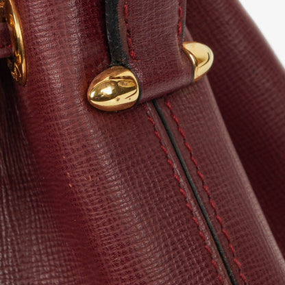 Cartier Must de Cartier Escarcelle Tasche aus burgunderrotem Leder