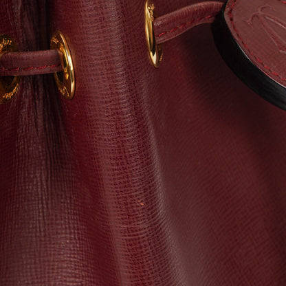 Cartier Must de Cartier Escarcelle Tasche aus burgunderrotem Leder