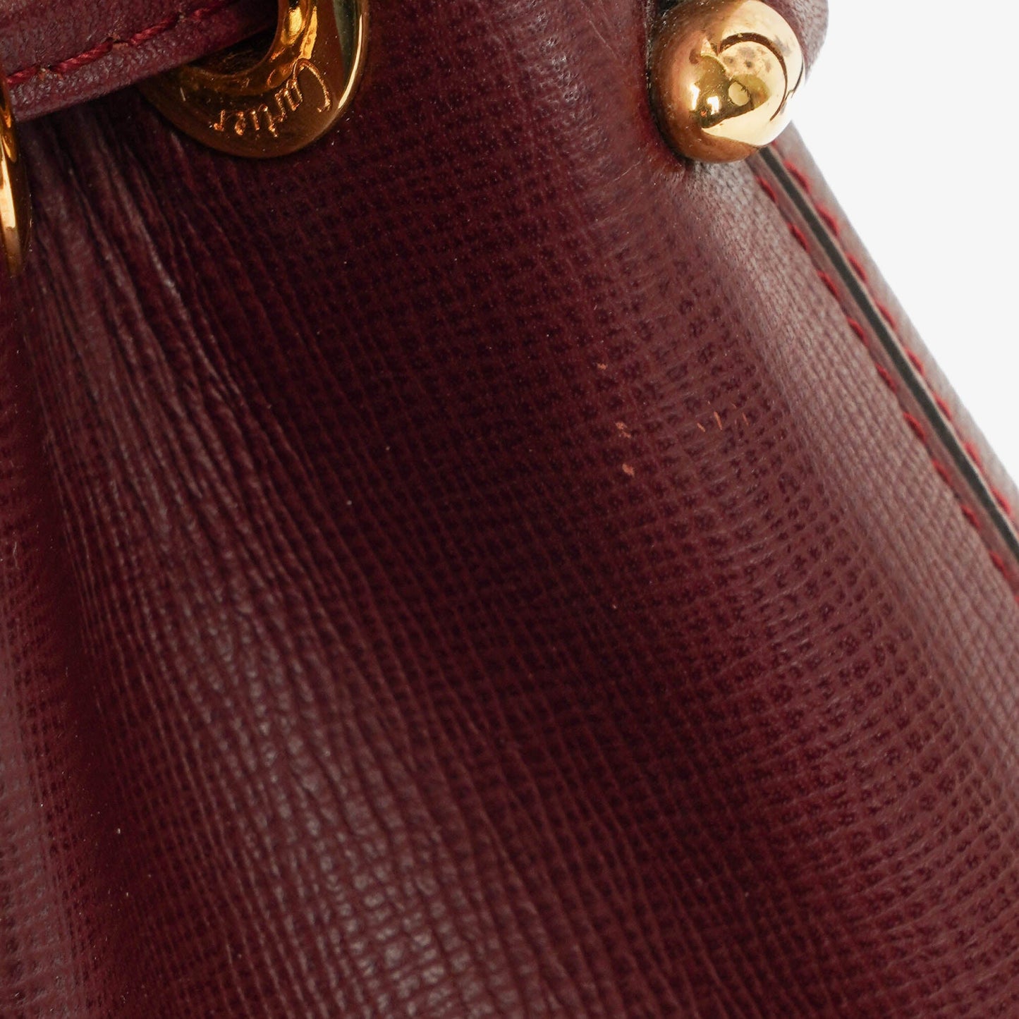 Cartier Must de Cartier Escarcelle Tasche aus burgunderrotem Leder