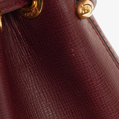 Cartier Must de Cartier Escarcelle Tasche aus burgunderrotem Leder