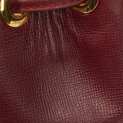 Cartier Must de Cartier Escarcelle Tasche aus burgunderrotem Leder