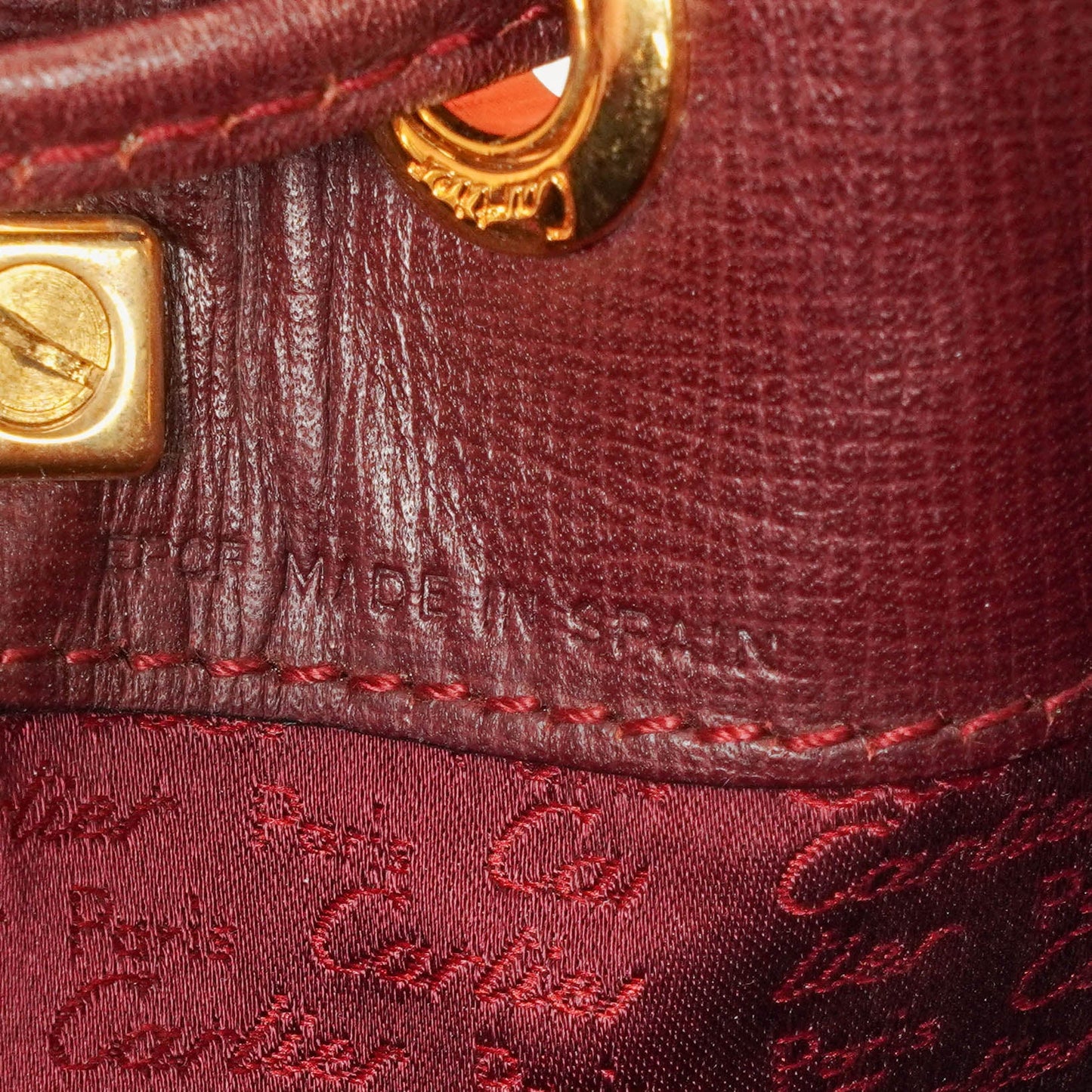Cartier Must de Cartier Escarcelle Tasche aus burgunderrotem Leder