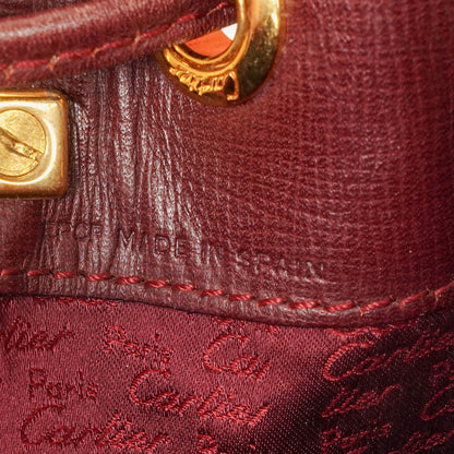 Cartier Must de Cartier Escarcelle Tasche aus burgunderrotem Leder
