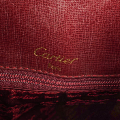 Cartier Must de Cartier Escarcelle Tasche aus burgunderrotem Leder