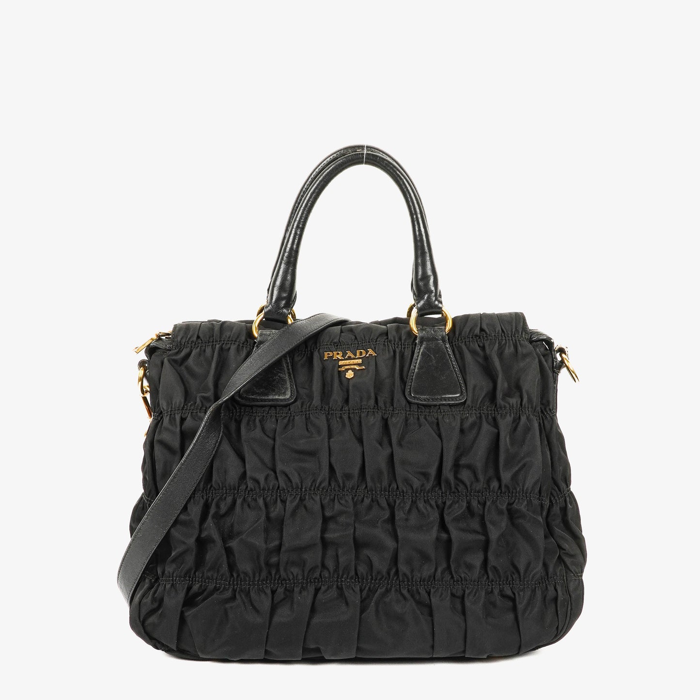 Prada Tessuto Gaufre Tasche aus schwarzem Nylon