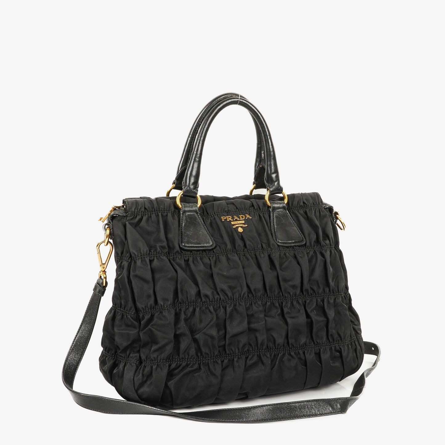 Prada Tessuto Gaufre Tasche aus schwarzem Nylon
