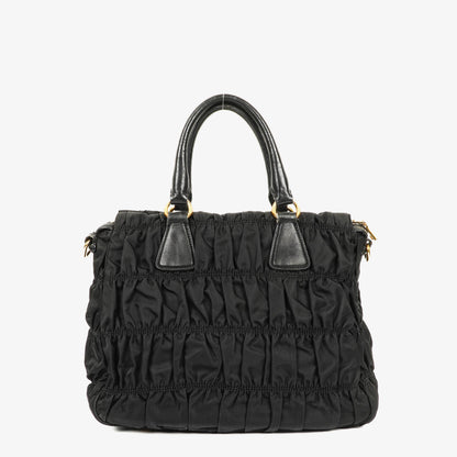 Prada Tessuto Gaufre Tasche aus schwarzem Nylon