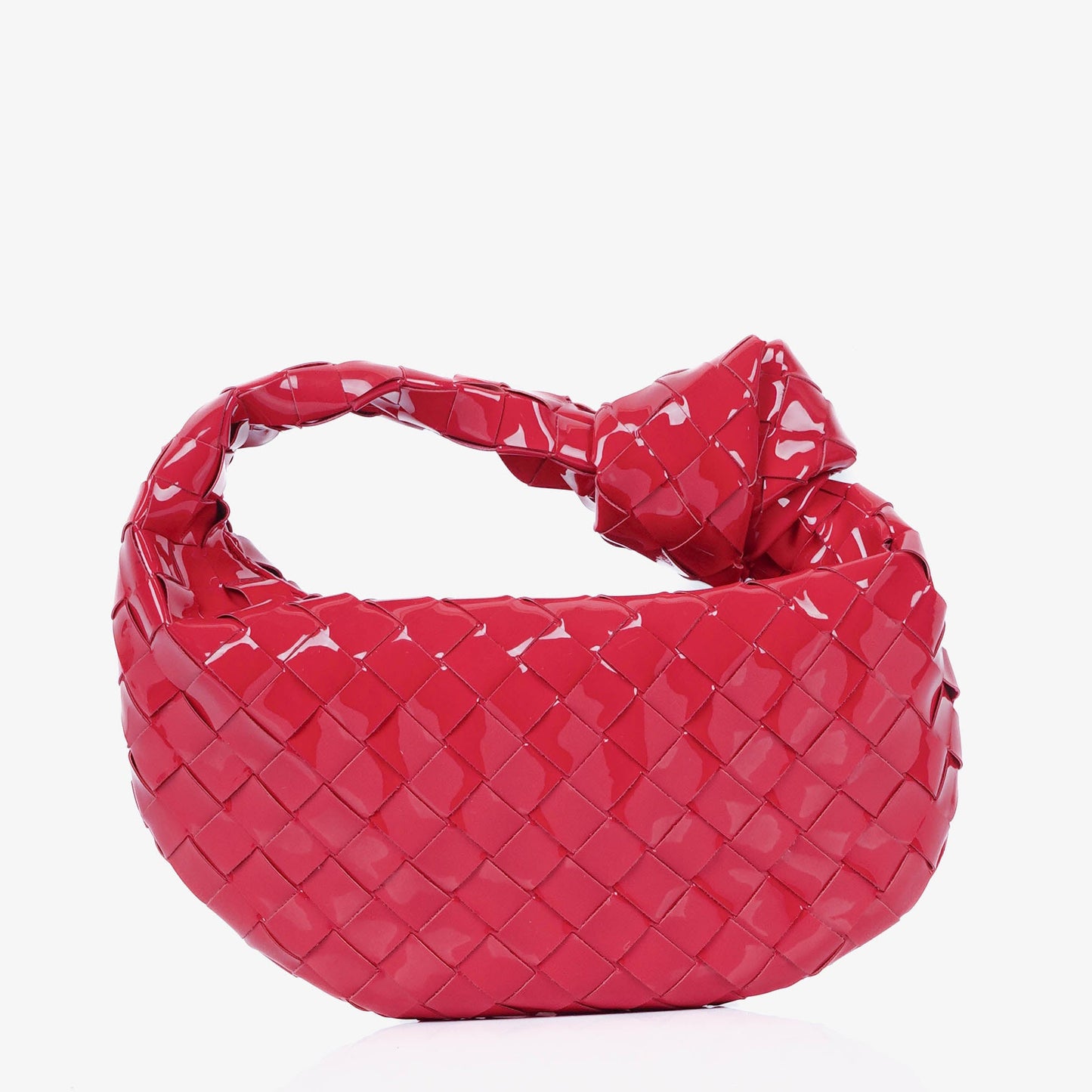 Bottega Veneta Mini Jodie Tasche aus rosa Lackleder
