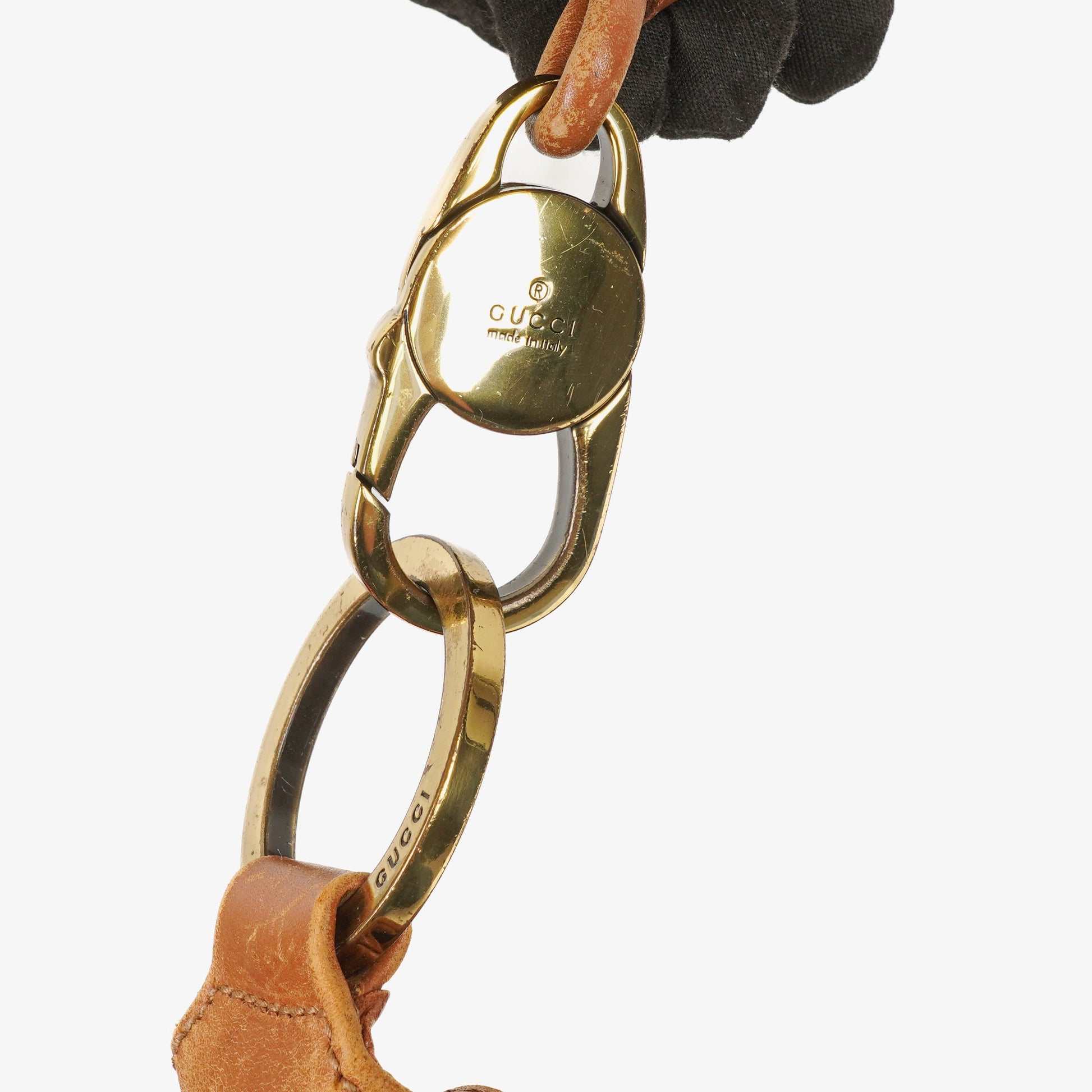 Gucci Hobo-Tasche mit Wildledergriff und Ring