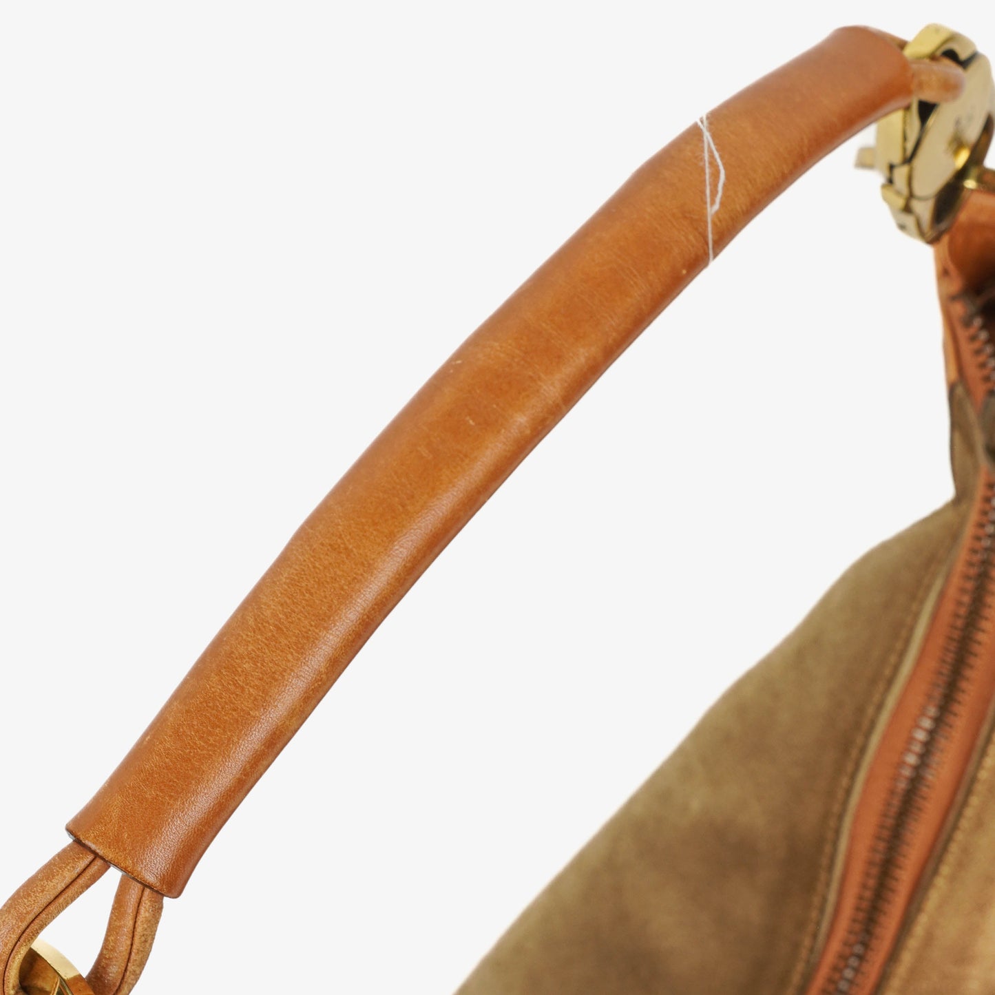 Gucci Hobo-Tasche mit Wildledergriff und Ring