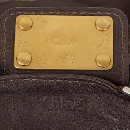Chloe Paddington Satchel Tasche aus braunem Leder