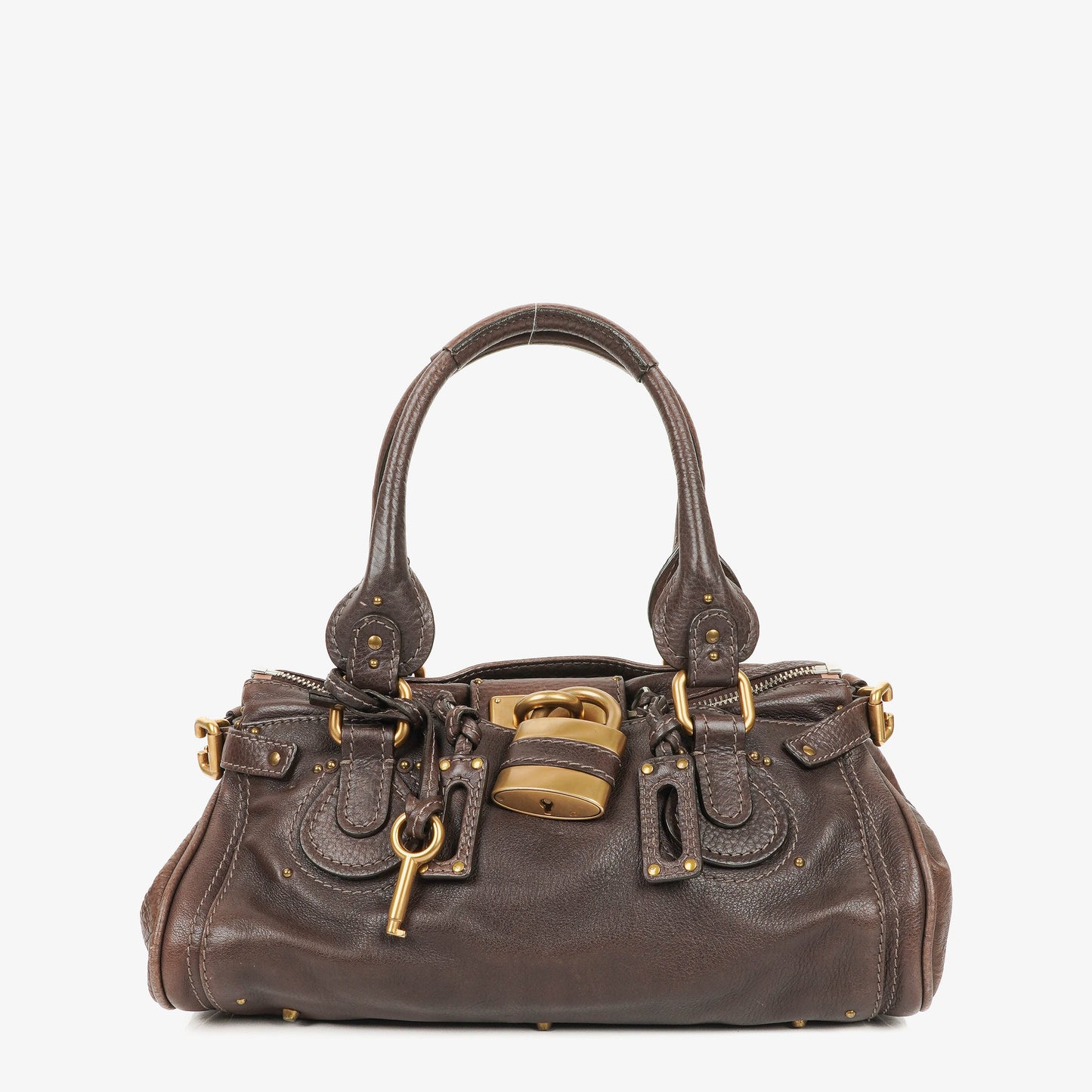 Chloe Paddington Satchel Tasche aus braunem Leder