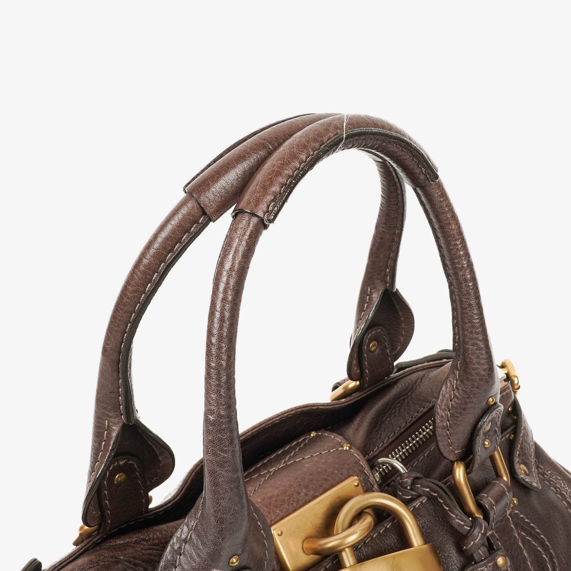 Chloe Paddington Satchel Tasche aus braunem Leder