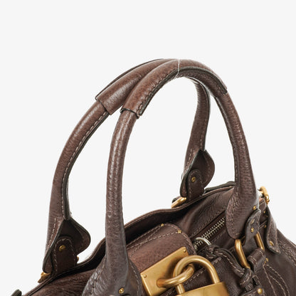 Chloe Paddington Satchel Tasche aus braunem Leder
