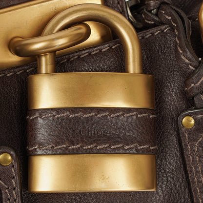 Chloe Paddington Satchel Tasche aus braunem Leder